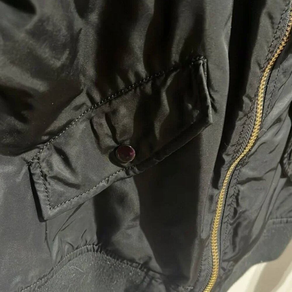 Alpha Industries 😍 Black Bomber Jacket With Hood Size S - Picture 8 of 11